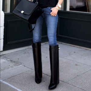 Givenchy Shark Lock Knee High Boots